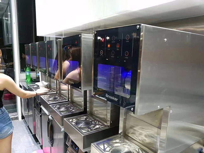 Automatische SS melken Schnee Bingsu-Maschine/super feine Schnee-Kühlbox
