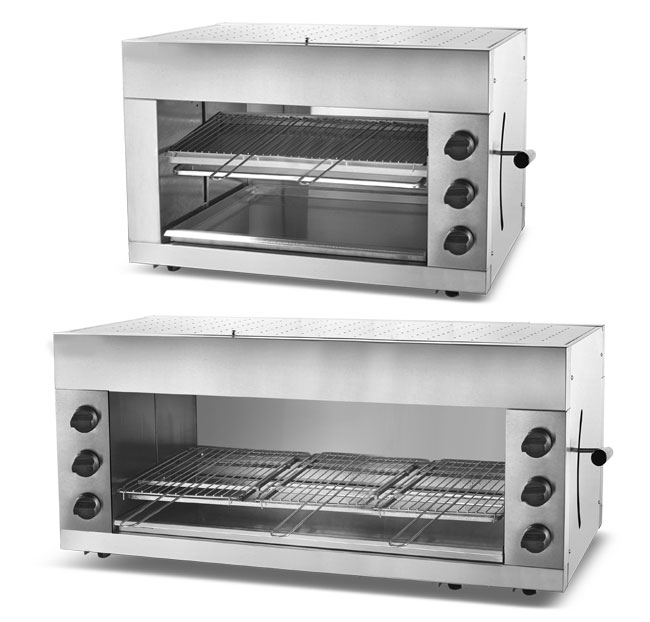 9KW Gestelle der Werbungs-2 gasen Edelstahl-Fleisch-Grill-Maschine Brenner des Salamanders 3/6 für Hotel