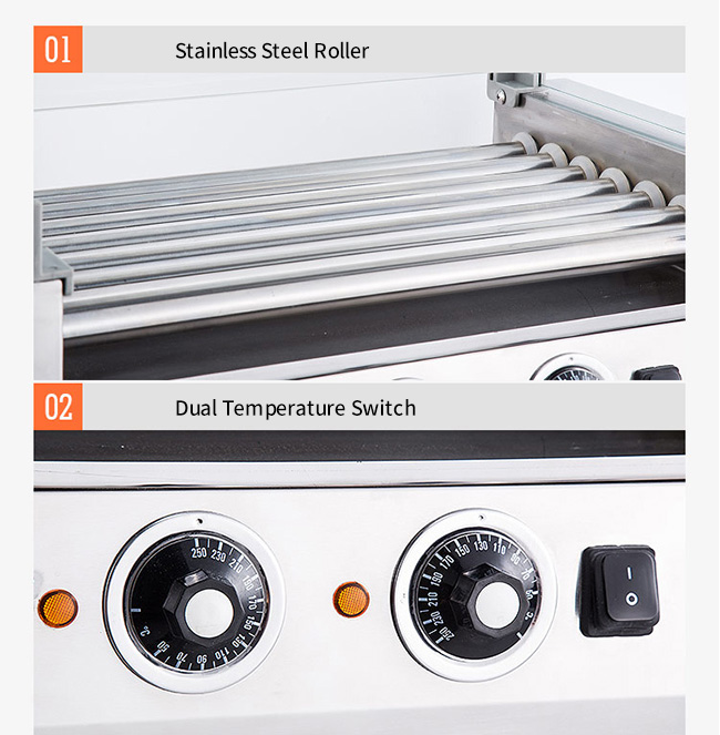 des Snack-Food-220V Rollen-Würstchen-Gestell Heater Grille Verarbeitungs-der Ausrüstungs-5