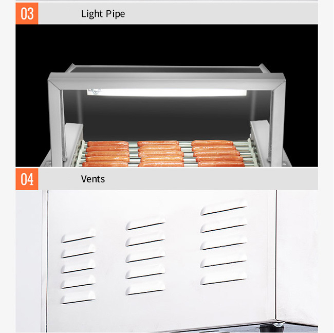des Snack-Food-220V Rollen-Würstchen-Gestell Heater Grille Verarbeitungs-der Ausrüstungs-5