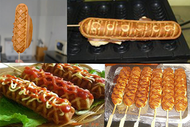 Französische 6 Loch-Waffel-Hersteller-Maschine/nicht Stock-Bäcker-Corn Hot Dog-Maschine