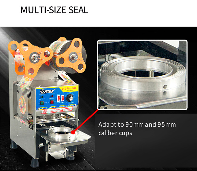 Milch-Tee-Geschäfts-bemisst automatische Schalen-Dichtungs-Maschine 282*360*535 Millimeter