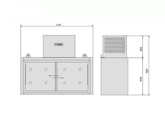 An der Wand befestigte versorgende Kühlgeräte SS201 320mm