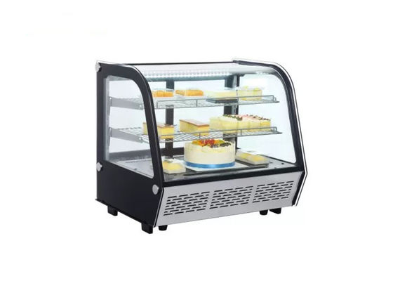 Gebogener Glas-Anzeigen-Kühlschrank R600a abkühlender Kuchen-160L